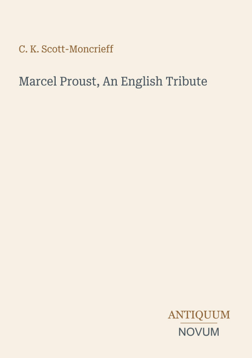 Könyv Marcel Proust, An English Tribute 