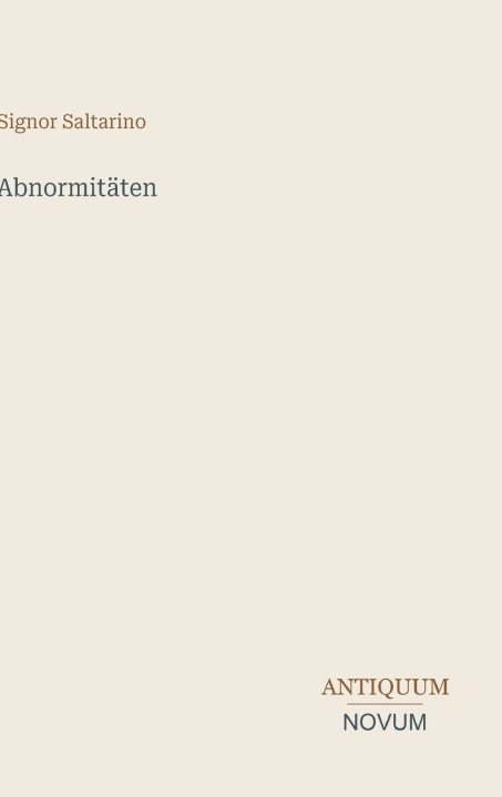 Książka Abnormitäten Signor Saltarino