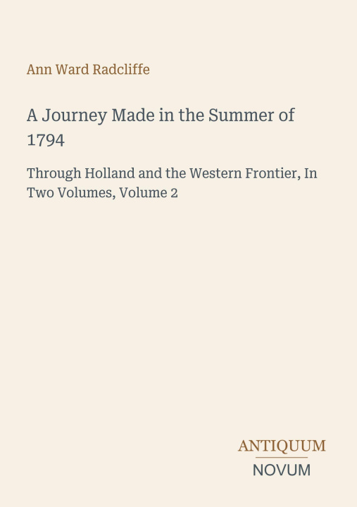 Könyv A Journey Made in the Summer of 1794 
