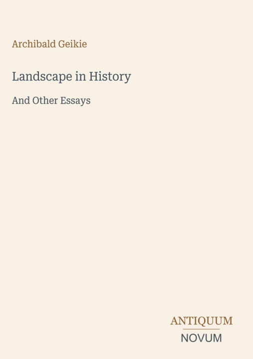 Kniha Landscape in History 