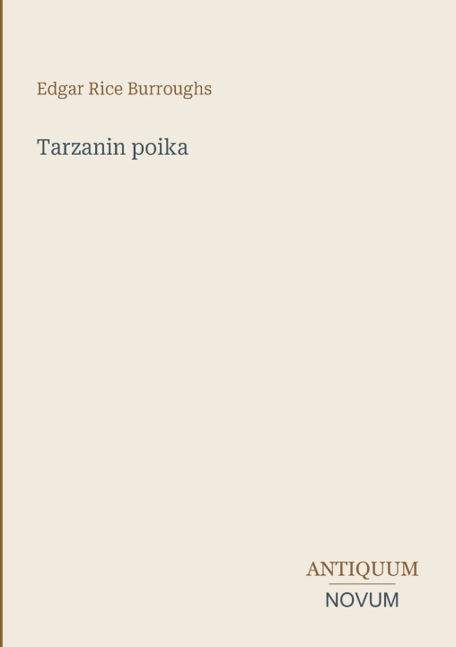 Könyv Tarzanin poika Edgar Rice Burroughs