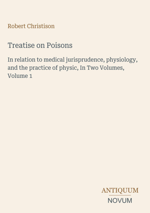 Livro Treatise on Poisons 