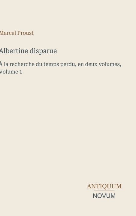 Carte Albertine disparue Marcel Proust