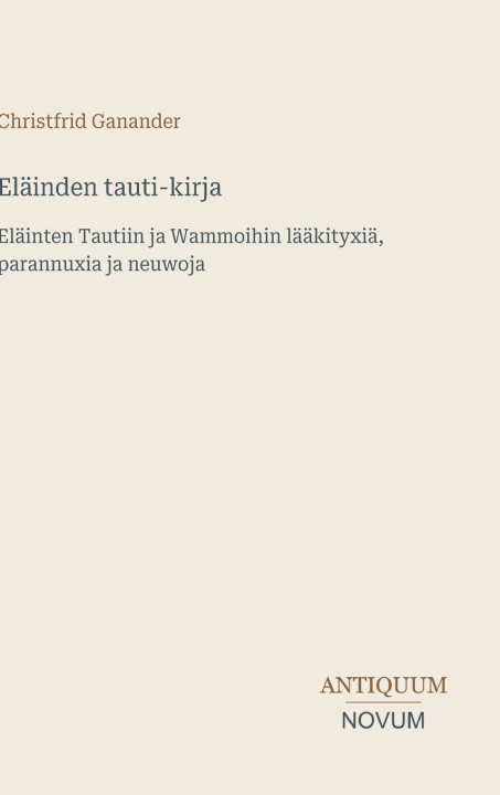 Książka Eläinden tauti-kirja Christfrid Ganander