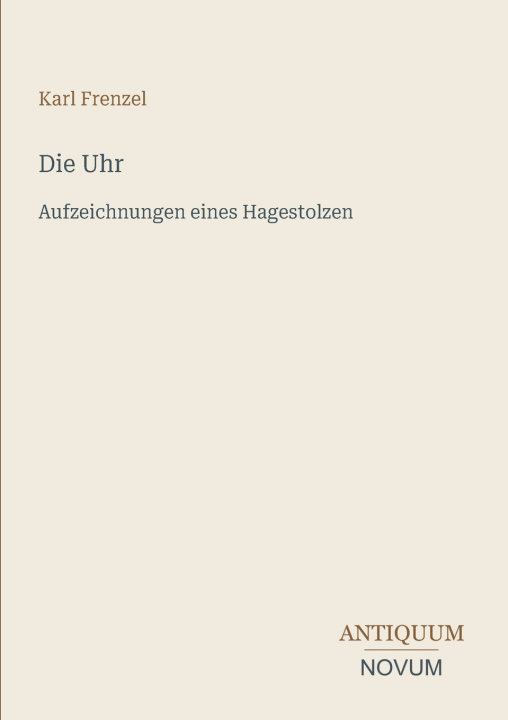 Книга Die Uhr Karl Frenzel