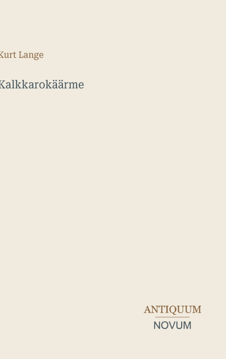 Buch Kalkkarokäärme Kurt Lange