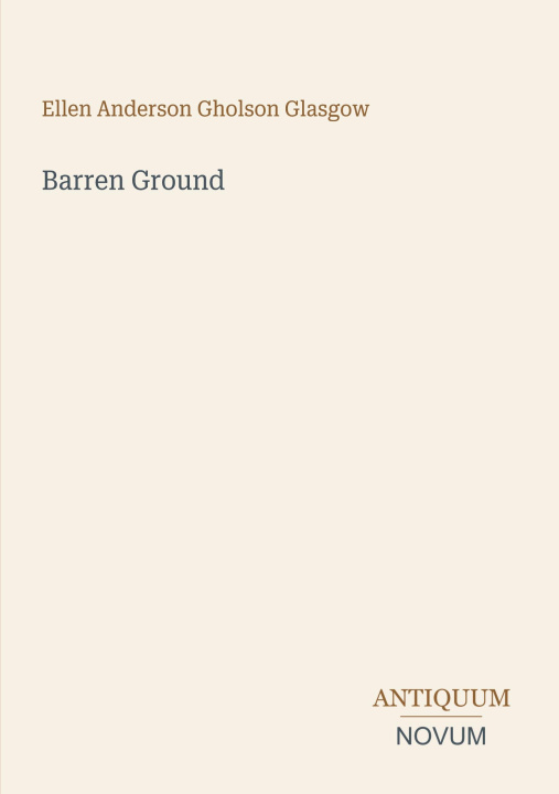 Kniha Barren Ground 