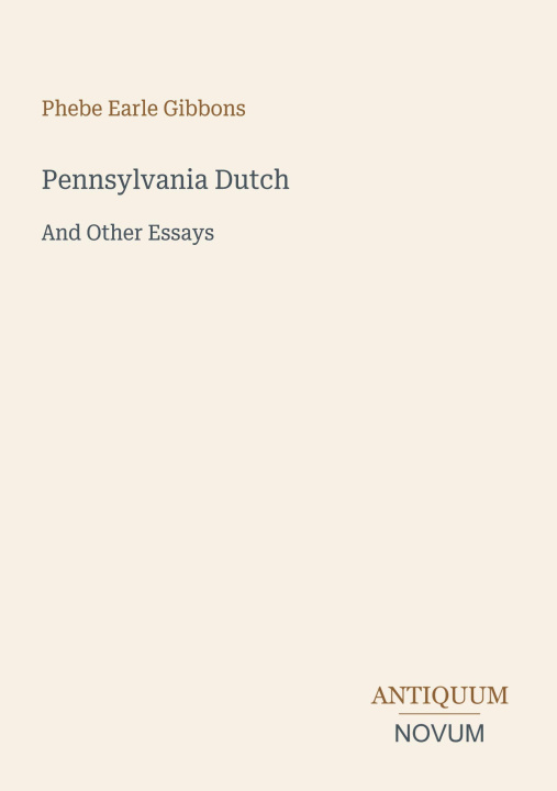 Kniha Pennsylvania Dutch 