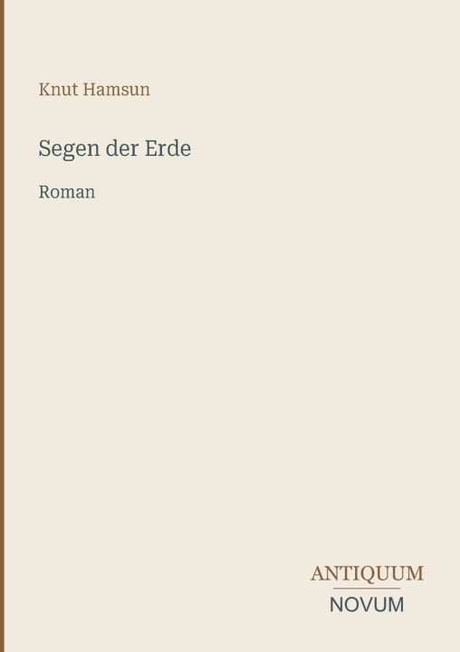 Buch Segen der Erde Knut Hamsun