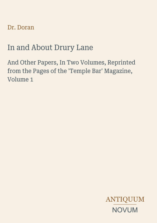 Livro In and About Drury Lane 