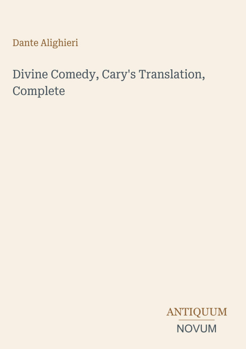 Buch Divine Comedy, Cary's Translation, Complete 