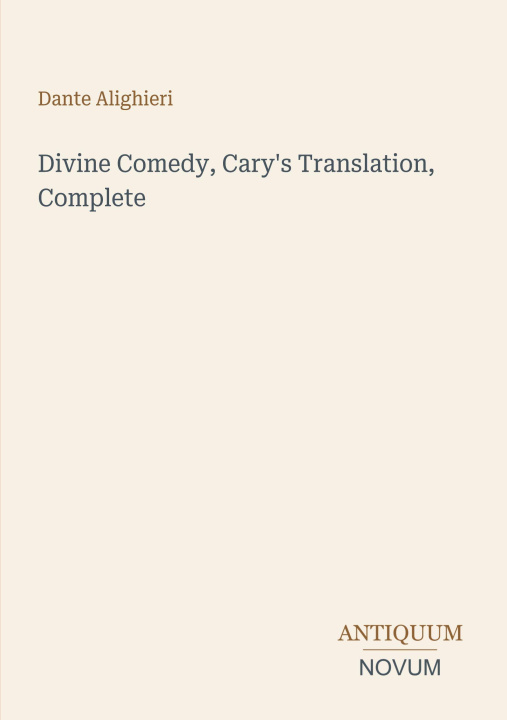 Buch Divine Comedy, Cary's Translation, Complete 