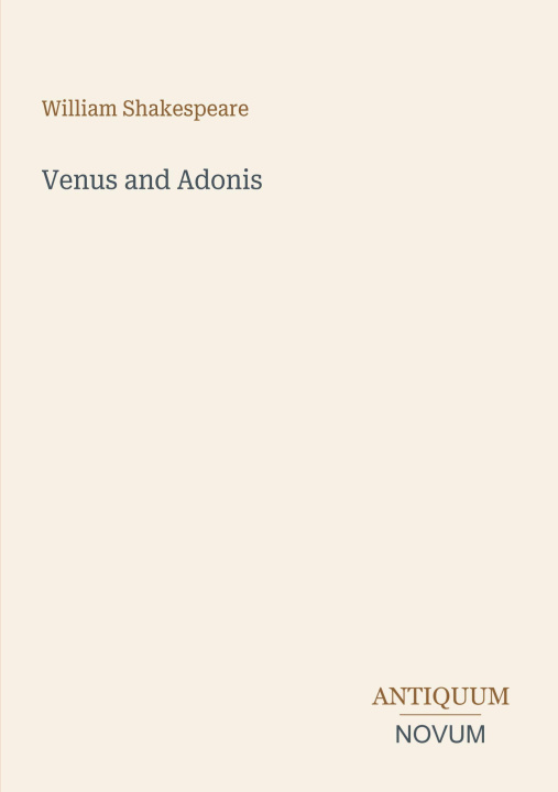 Knjiga Venus and Adonis 