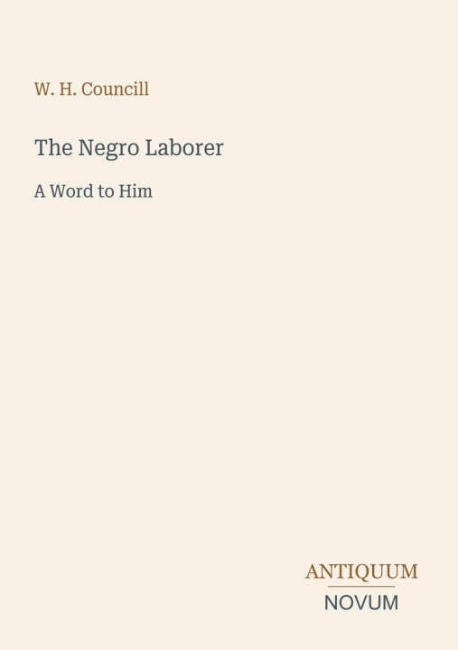 Book The Negro Laborer 