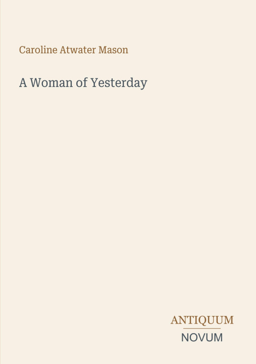 Buch A Woman of Yesterday 