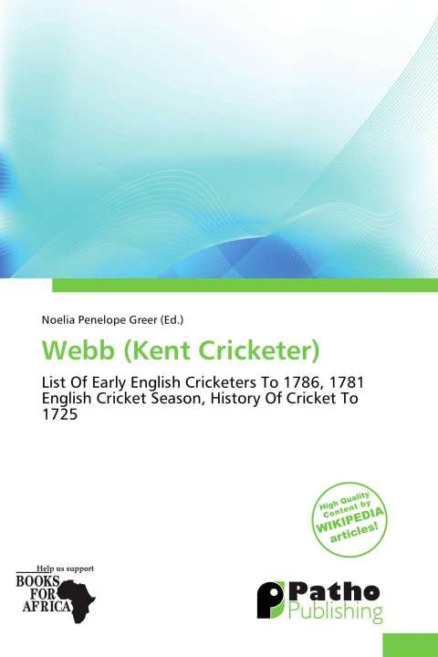 Livro Webb (Kent Cricketer) 