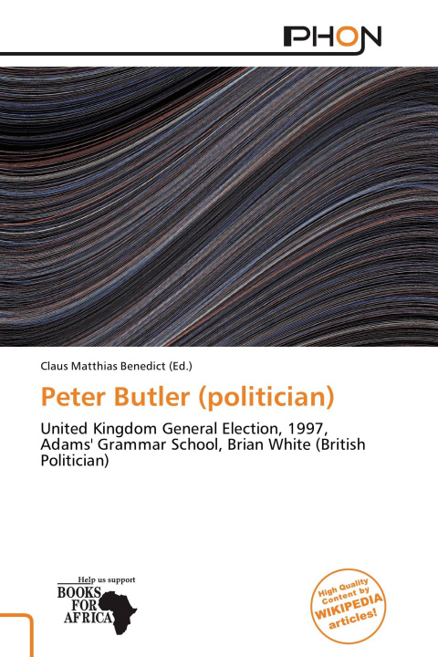 Könyv Peter Butler (politician) 