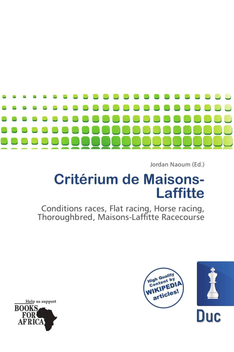 Książka Critérium de Maisons-Laffitte 