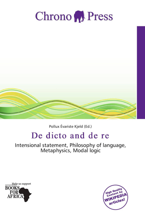 Buch De dicto and de re 