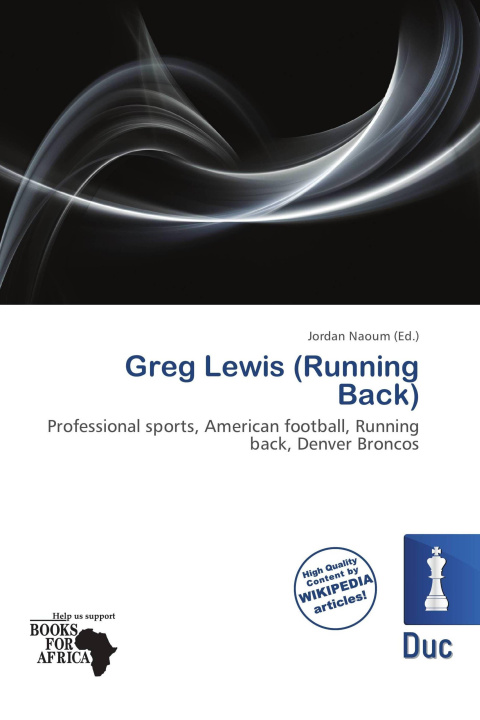 Книга Greg Lewis (Running Back) 