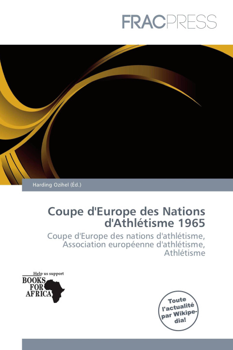 Kniha Coupe d'Europe des Nations d'Athlétisme 1965 