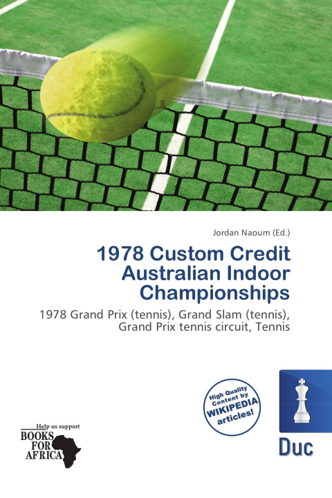 Knjiga 1978 Custom Credit Australian Indoor Championships 