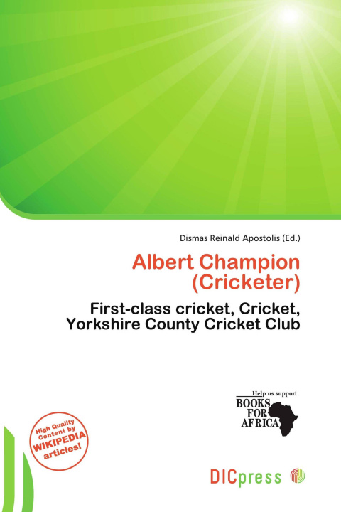 Könyv Albert Champion (Cricketer) 