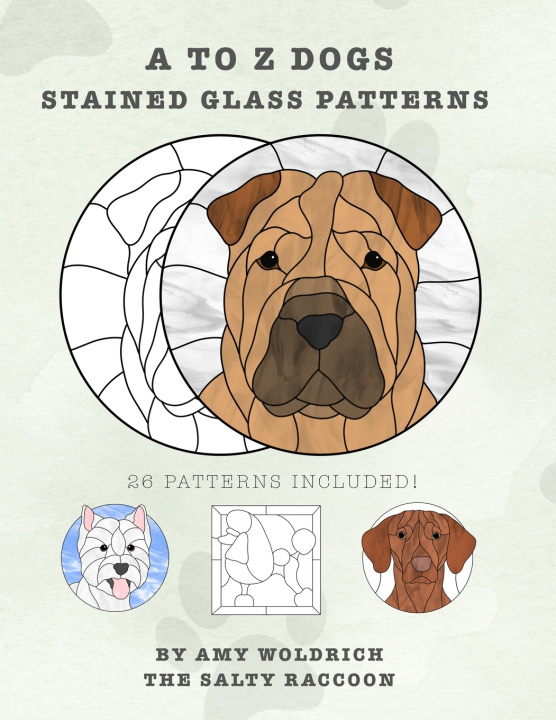 Boek A to Z Dogs Stained Glass Patterns Amy Woldrich