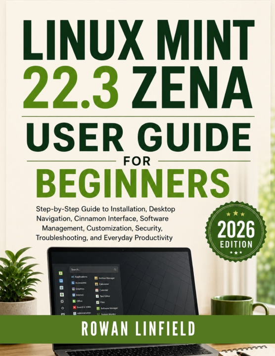 Carte LINUX MINT 22.3 ZENA USER GUIDE FOR BEGINNERS (2026 EDITION) Rowan Linfield