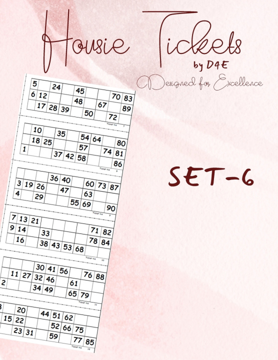 Книга Housie Tickets D4E-Designed For Excellence