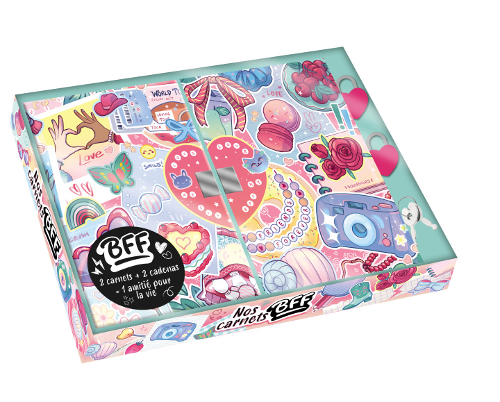 Boek Nos carnets BFF (2 carnets secrets + cadenas) 