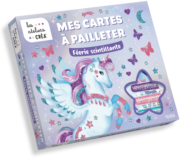 Livro Mes cartes à pailleter - Féérie scintillante (coffret) 