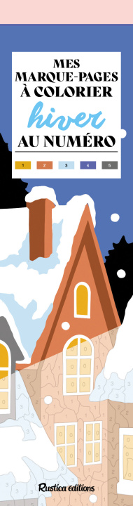 Libro Mes marque-pages à colorier au numéro : Hiver 