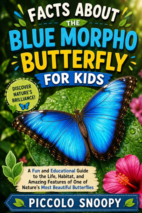 Kniha Facts About the Blue Morpho Butterfly for Kids PICCOLO SNOOPY