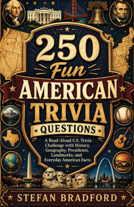 Livro 250 Fun American Trivia Questions Stefan Bradford