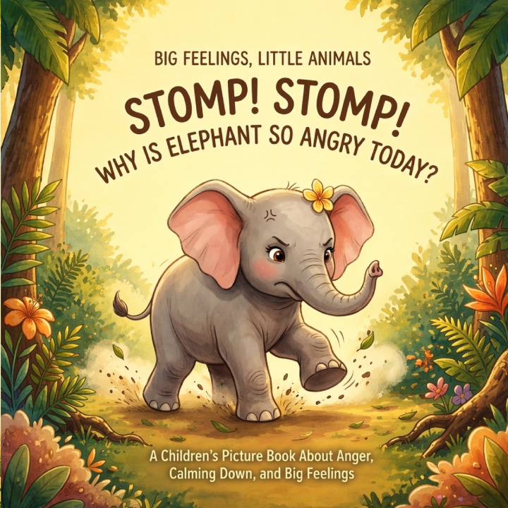 Carte STOMP! STOMP! WHY IS ELEPHANT SO ANGRY TODAY? Kidspapa Team
