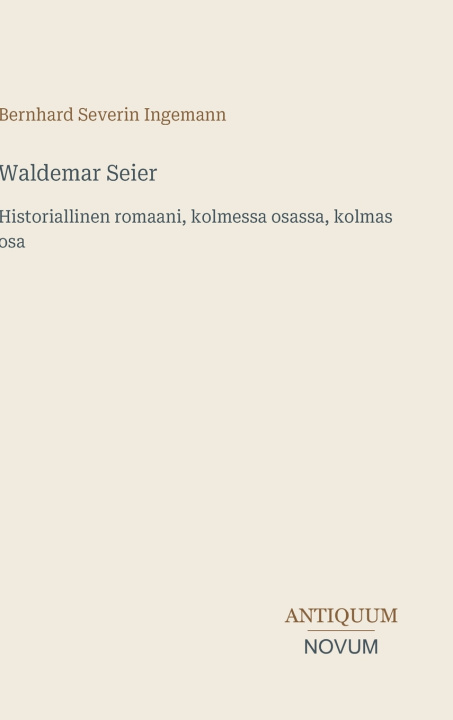Knjiga Waldemar Seier Bernhard Severin Ingemann