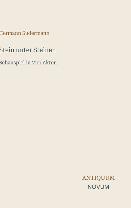 Książka Stein unter Steinen Hermann Sudermann