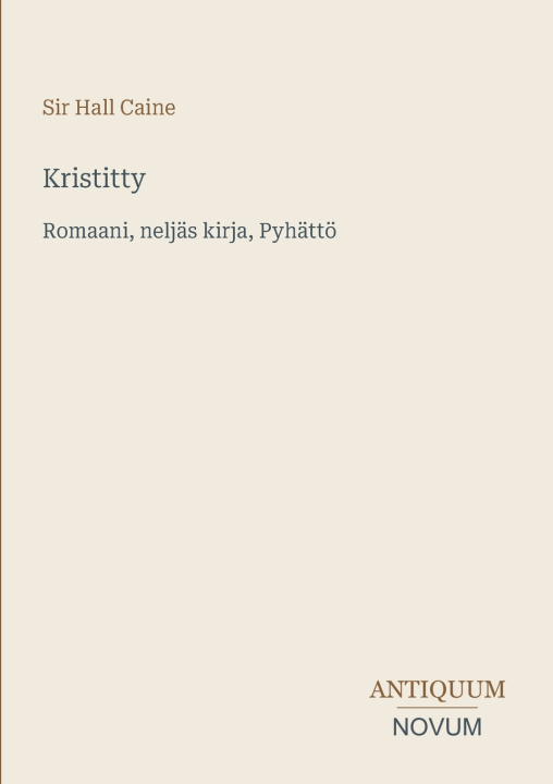 Libro Kristitty Sir Hall Caine