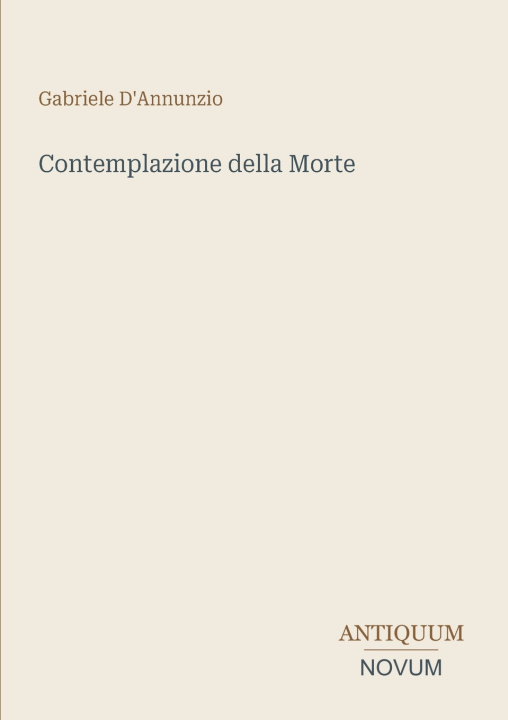 Livro Contemplazione della Morte Gabriele D'Annunzio