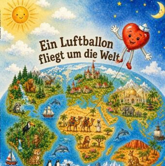 Carte Ein Luftballon fliegt um die Welt Renate Stadlmaier
