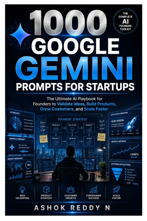 Carte 1000 GOOGLE GEMINI PROMPTS FOR STARTUPS Ashok Reddy Nemilidinne