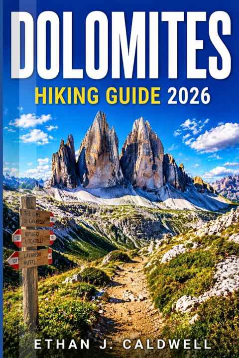 Книга DOLOMITES HIKING GUIDE 2026 ETHAN J. CALDWELL