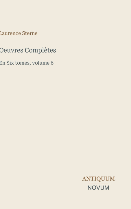 Buch Oeuvres Complètes Laurence Sterne