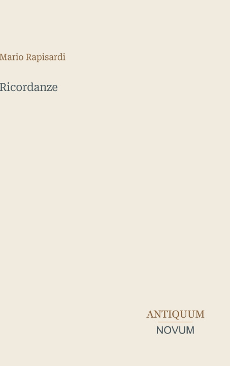 Boek Ricordanze Mario Rapisardi