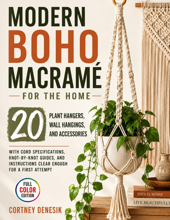 Livro Modern Boho Macramé for The Home Cortney Denesik