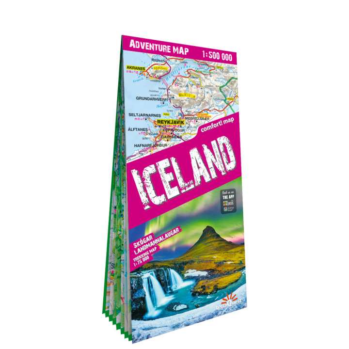 Boek Islandia laminowana mapa samochodowo-turystyczna 1:500 000 2026 Opracowanie zbiorowe