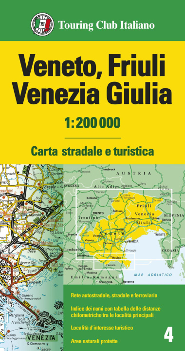 Nyomtatványok Veneto, Friuli Venezia Giulia 1:200.000 