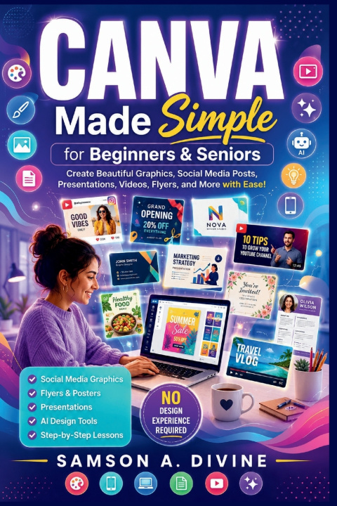 Könyv Canva Made Simple for Beginners and Seniors Samson A. Divine