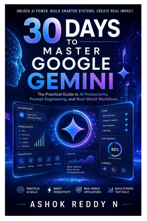 Книга 30 Days to Master Google Gemini Ashok Reddy Nemilidinne